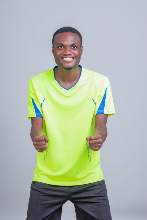 A neon lime performance tee.